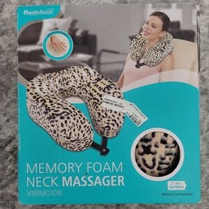 HealthTouch Leopard Print Memory Foam Neck Massager